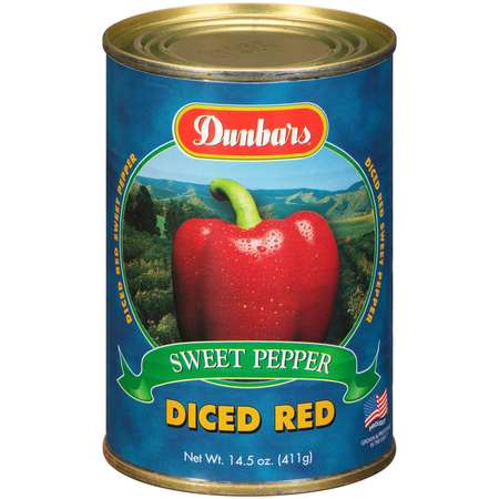 DUNBAR Dunbar Diced Red Peppers 15 oz. Can, PK24 01014300240001